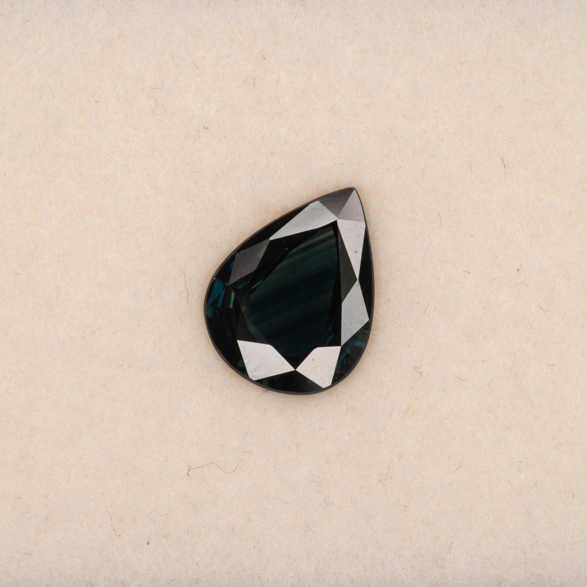 3.23 carat natural blue sapphire, pear 11.8x9.09mm loose gemstone