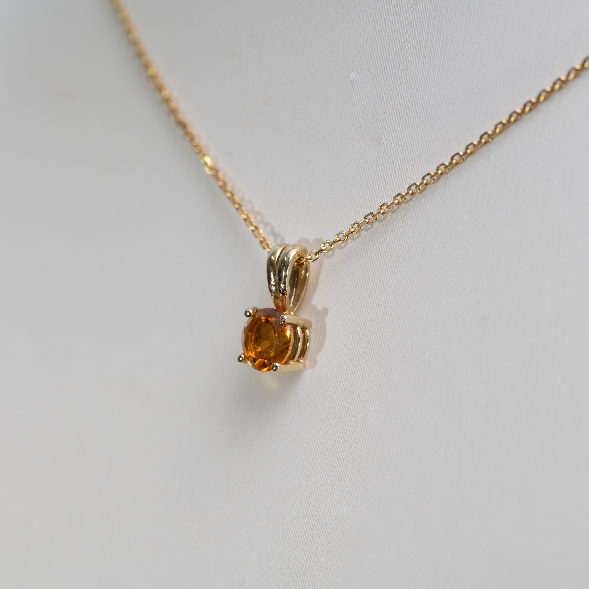 14K Yellow Gold Citrine Pendant