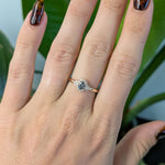 14K yellow gold alexandrite ring