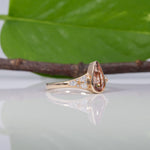 14K yellow gold imperial topaz ring
