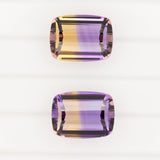 Natural Earth Mined Ametrine Cushion Cut Loose Gemstone – Bi-Color Purple & Golden Quartz, 16x12mm 10.88ct Collector Gem