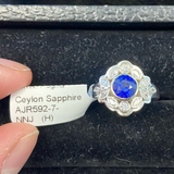AJR592 RD 7mm + Ceylon Sapphire (H) 2.13cts - 14KW