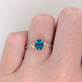The Bubbly Bride Stunning Engagement Ring Design in 14K Solid Gold | Oval 6x4 7x5 8x6 Customizable