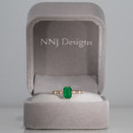 14K Yellow Gold Zambian Emerald Ring