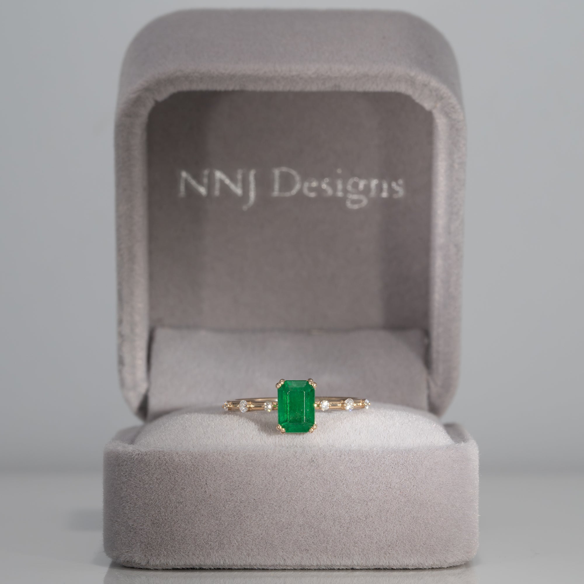 14K Yellow Gold Zambian Emerald Ring