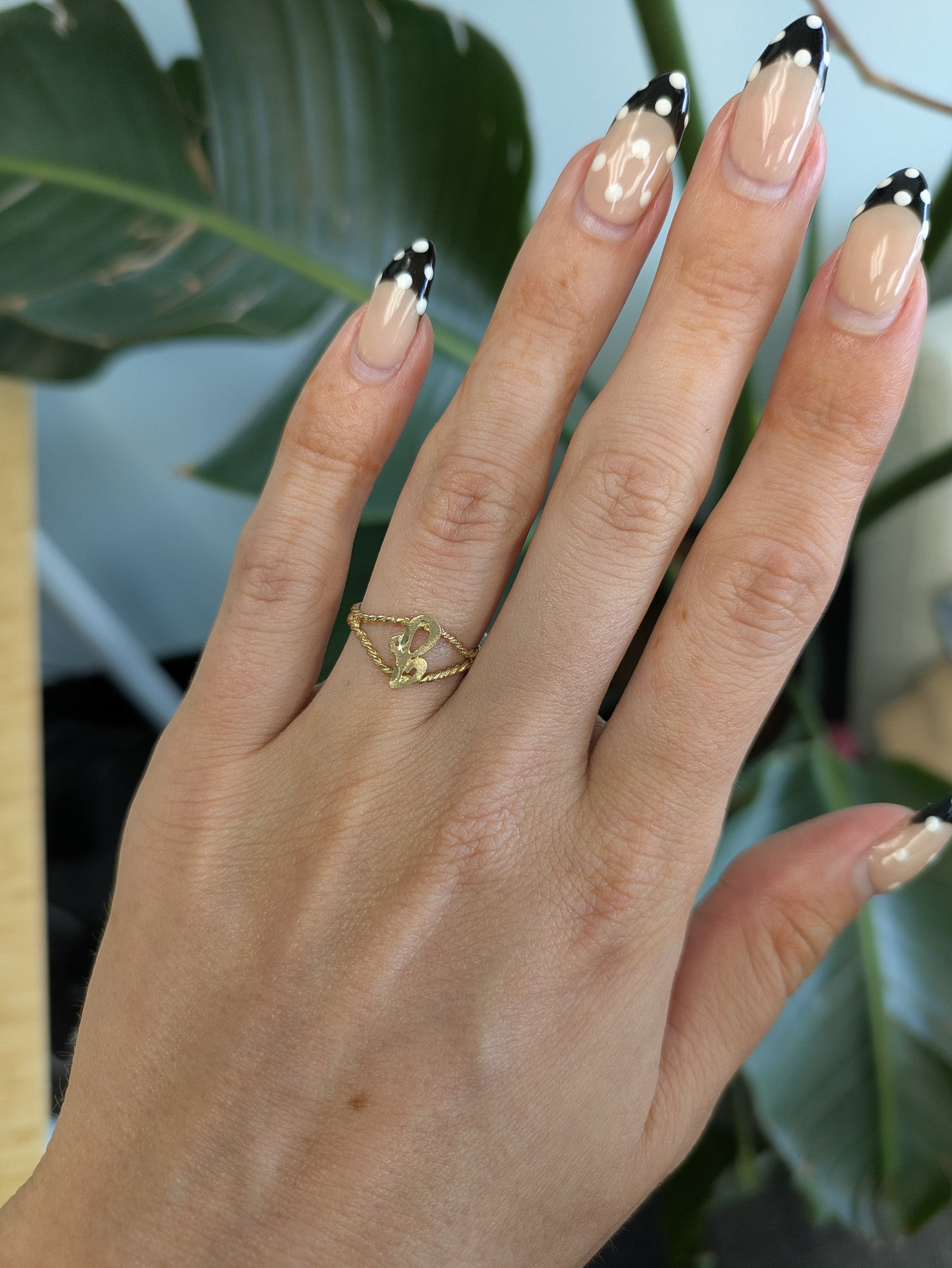 solid 14K yellow gold plain estate band