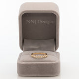 Diamond Band with Milgrain Detailing in Solid 14K Gold – Round Minimalist Fine Jewelry Wedding Band