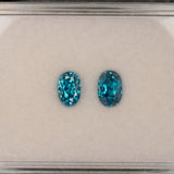 Natural Cambodian Blue Zircon Oval Shape 7.8x5.4x5.3mm 2.65ct Loose Gemstone