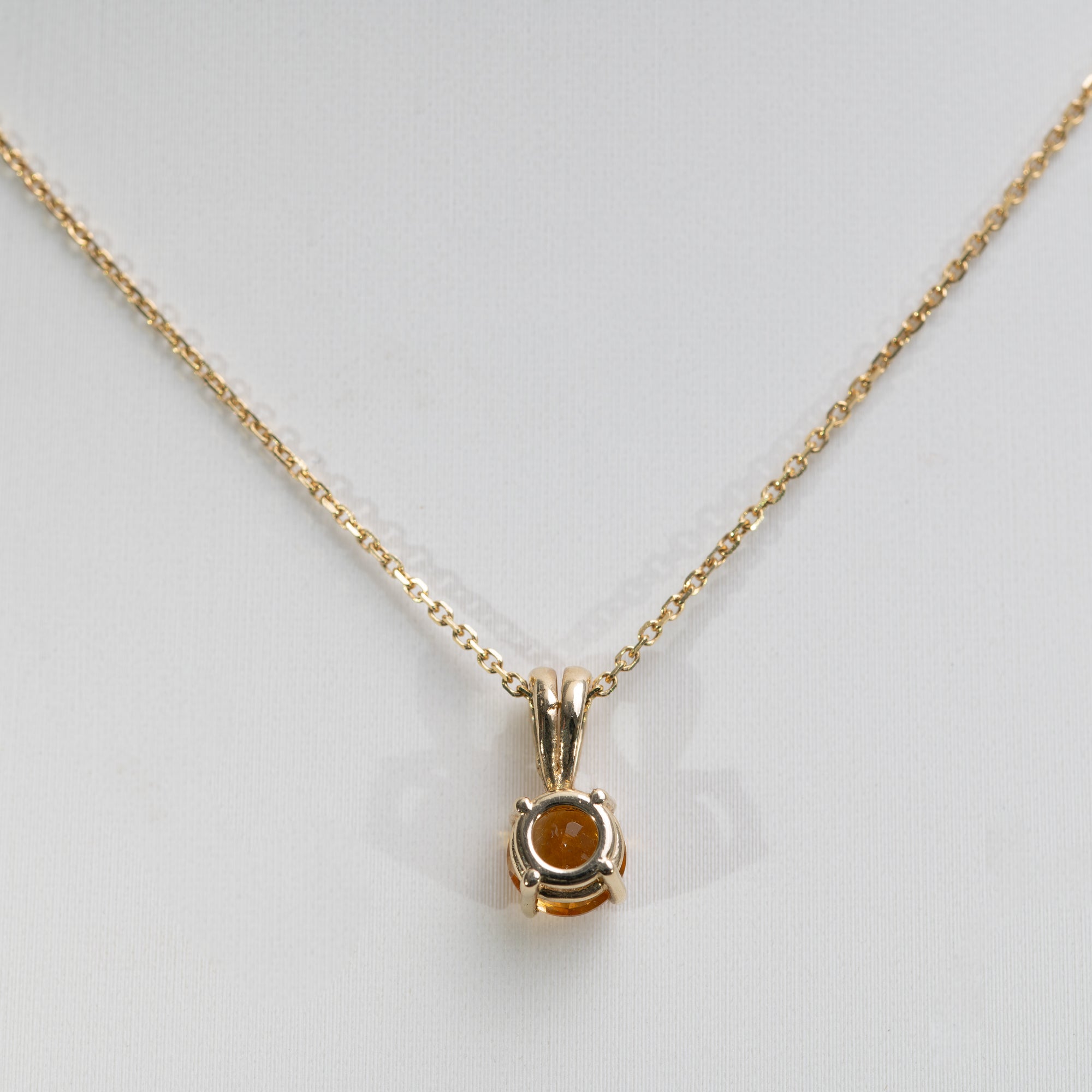 14K Yellow Gold Citrine Pendant
