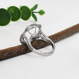 Sira 14k Solid Gold Natural Diamonds - Ring Setting  | Round Shaped , 14mm