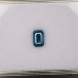 Natural Cambodian Blue Zircon Emerald Cut 7.9x5.3x6.5mm 3.76ct Loose Gemstone