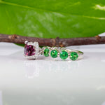 14K white gold purple garnet ring