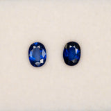 0.96 carat natural Ceylon blue sapphire oval 7x5mm loose gemstone – view 2