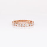 Rosie 14k Rose Gold Lab Created Diamonds Band Ring with Lab Diamonds Accents