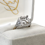 contemporary 14k gold diamond semi mount ring