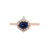 Trillion Sapphire Ring w Diamond Accents