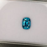 natural cambodian blue zircon cushion loose gemstone