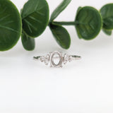 The Bubbly Bride Stunning Engagement Ring Design in 14K Solid Gold | Oval 6x4 7x5 8x6 Customizable