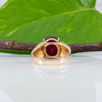 14K yellow gold Madagascar ruby estate ring