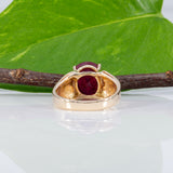 14K yellow gold Madagascar ruby estate ring