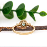 Pakhi 14K Yellow Gold Paraiba Tourmaline Diamond Ring | Oval 5.5x4mm