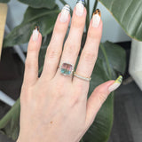 Marquise and Round Diamond Band in Solid 14k White, Yellow or Rose Gold