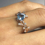Nebula Collection | Diamond Accented Trilliant Cut Ring Setting | 4mm 5mm 6mm 7mm 10mm