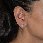 14K yellow gold aquamarine earrings
