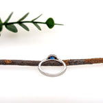 Lynn 14K White Gold 0.42cts AAA Ceylon Sapphire Diamond Ring | Round 4.5mm