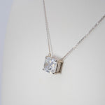 14K white gold lab grown diamond necklace