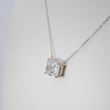 14K white gold lab grown diamond necklace