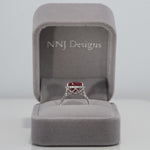 14K white gold madagascar ruby ring