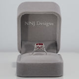 14K white gold madagascar ruby ring