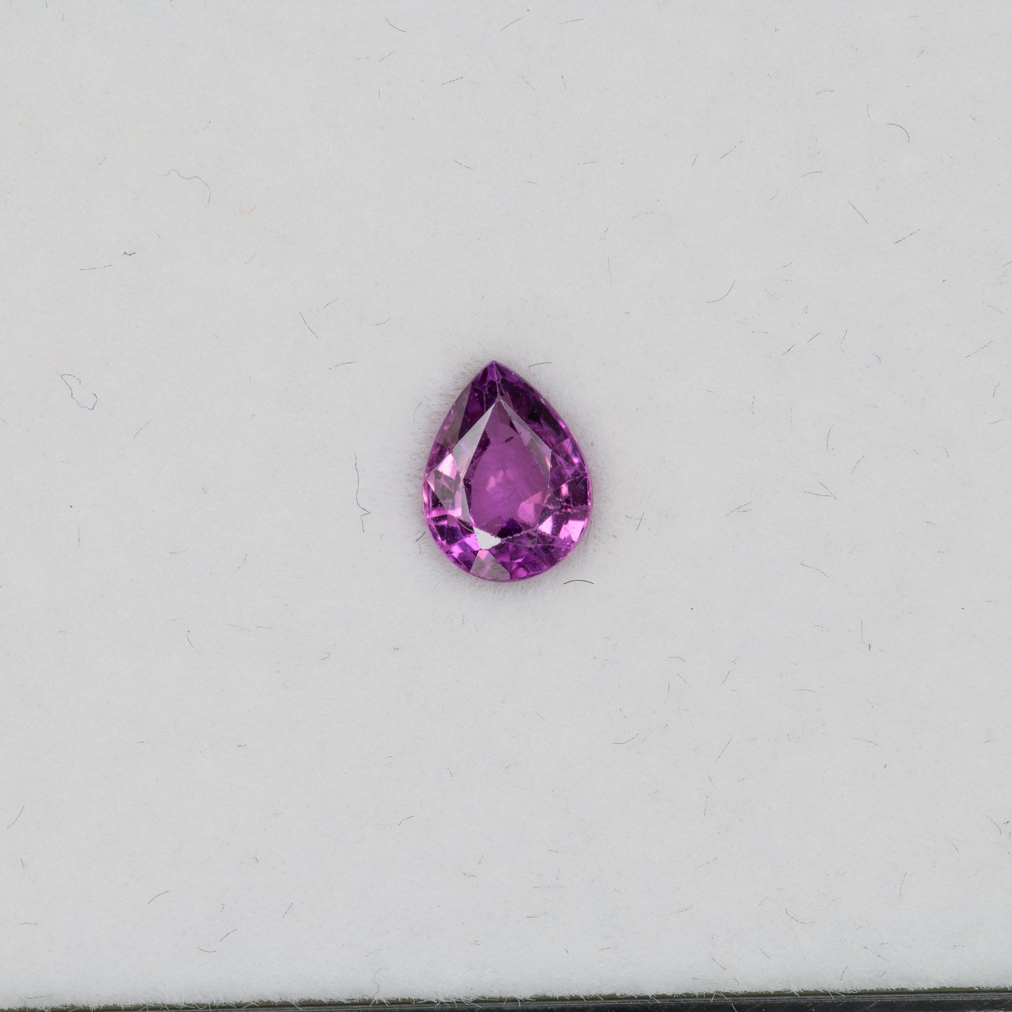 0.94 carat natural purple sapphire pear 7x5mm loose gemstone – view 3