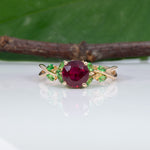 14K yellow gold madagascar ruby ring