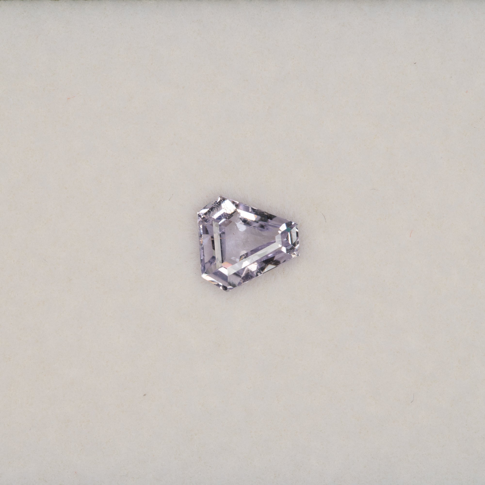 1.28 carat natural purple sapphire, shield cut 6.7x6.5mm Ceylon loose gemstone