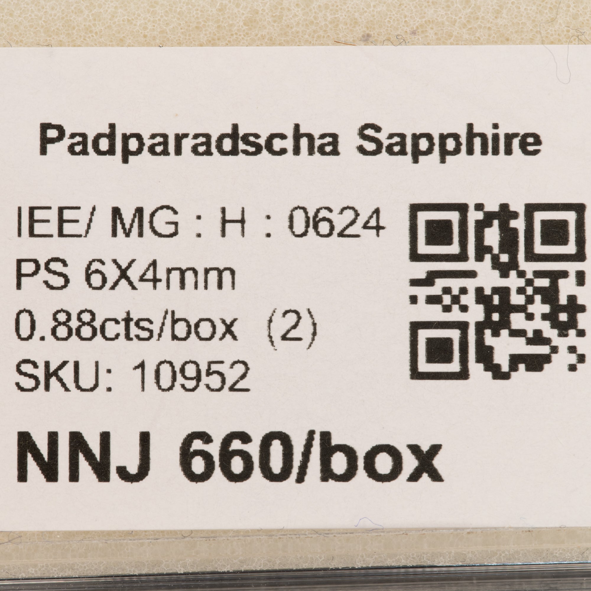 0.44 carat natural padparadscha sapphire pear 6x4mm loose gemstone – view 2