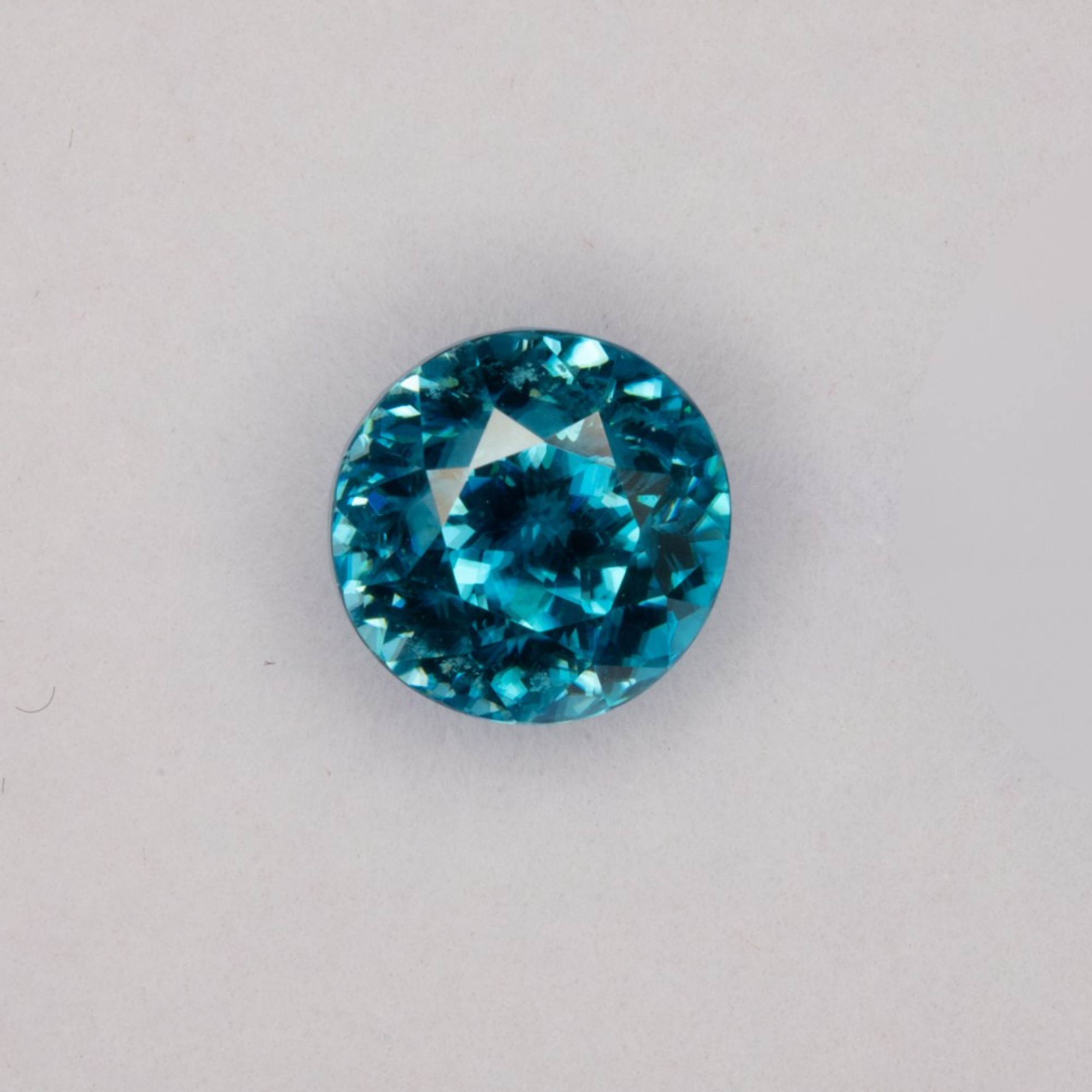 natural cambodian blue zircon round loose gemstone