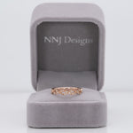 14K rose gold diamond band