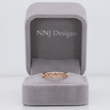 14K rose gold diamond band