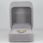 14K yellow gold paraiba tourmaline ring