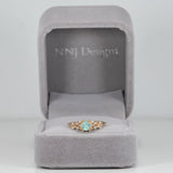 14K yellow gold paraiba tourmaline ring