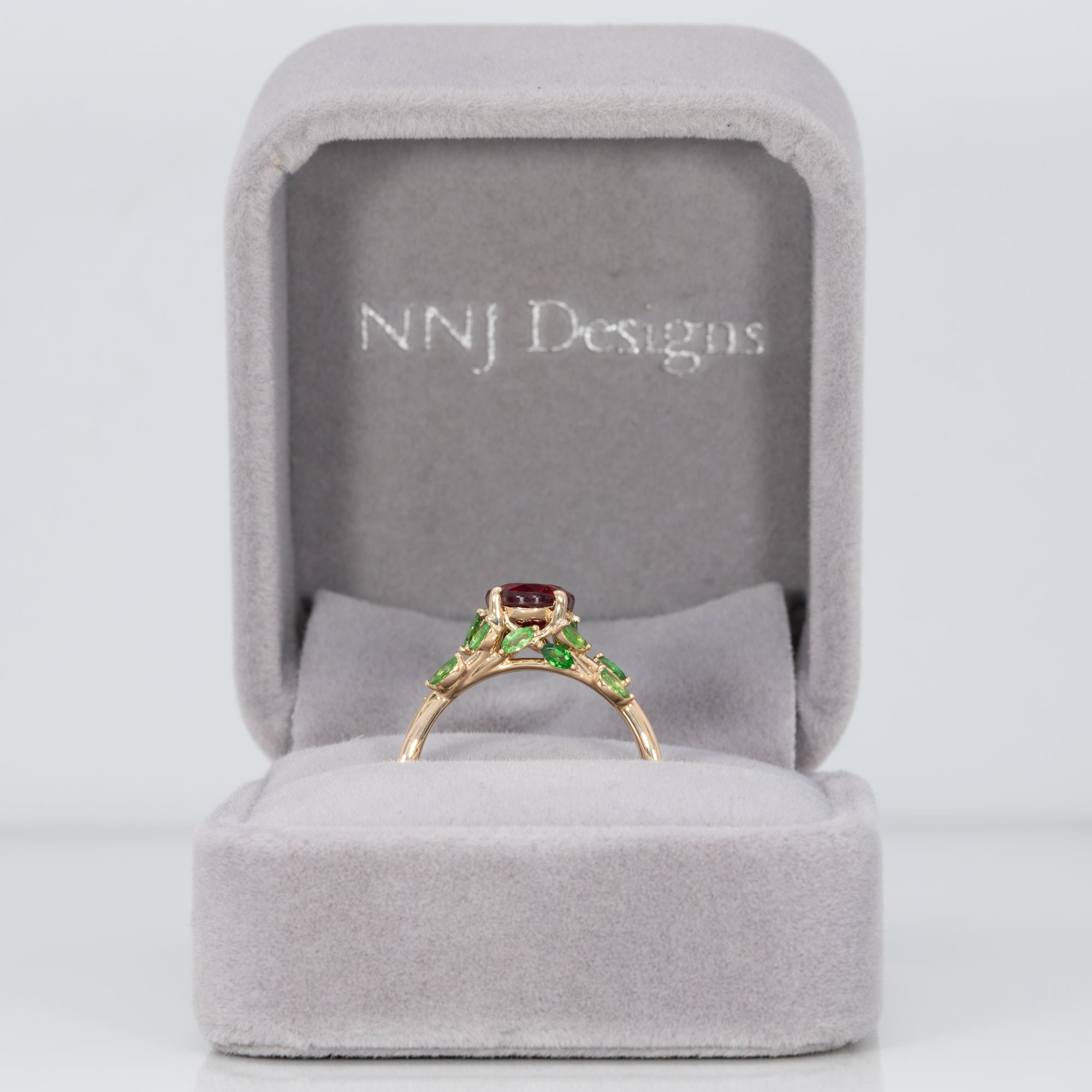14K yellow gold madagascar ruby ring