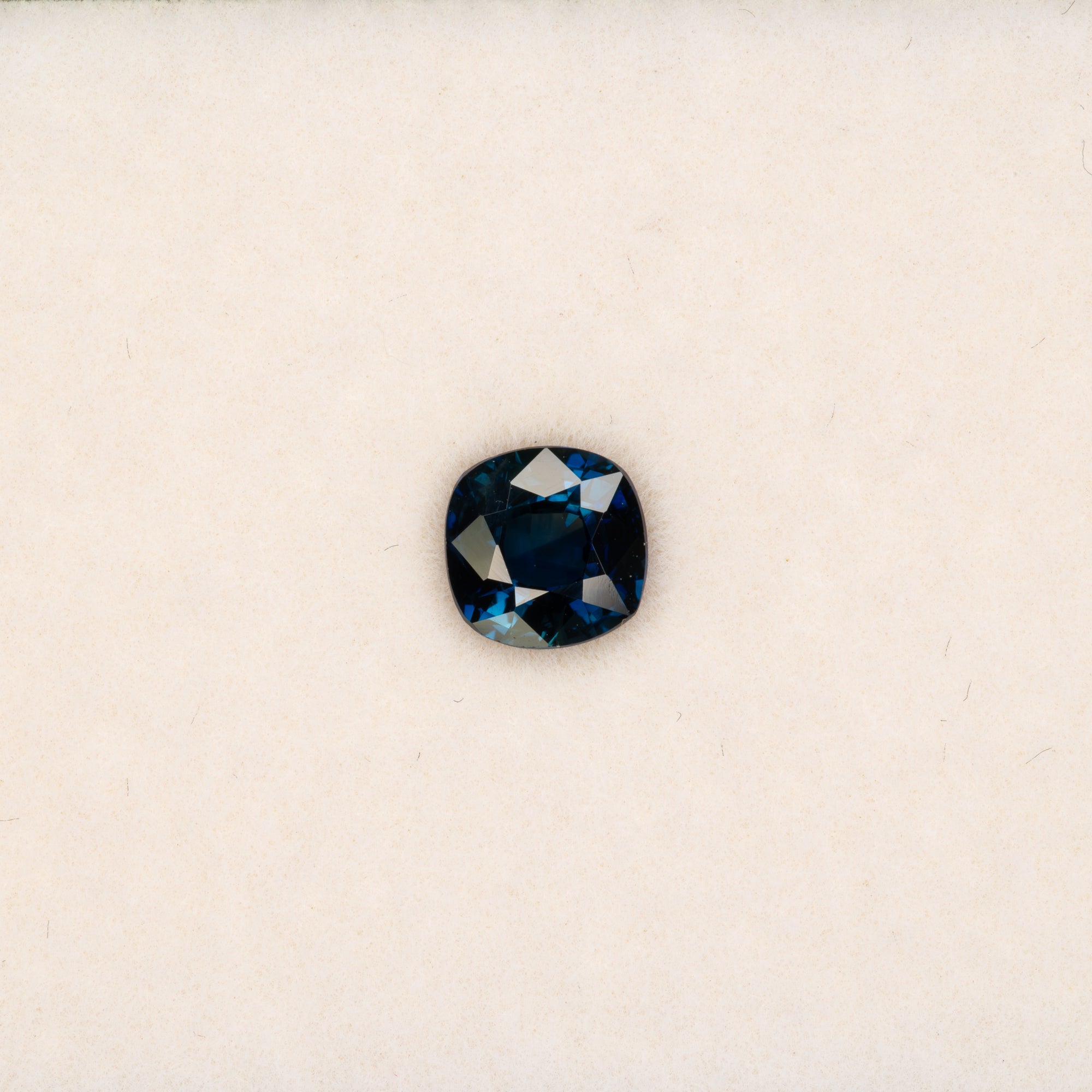 1.18 carat natural blue sapphire, cushion 6mm loose gemstone