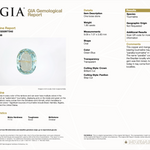 GIA report 5232977242 for 1.85 carat natural untreated Paraiba tourmaline