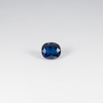 1.54 carat natural blue sapphire, cushion 7x6.2mm loose gemstone