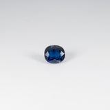 1.54 carat natural blue sapphire, cushion 7x6.2mm loose gemstone