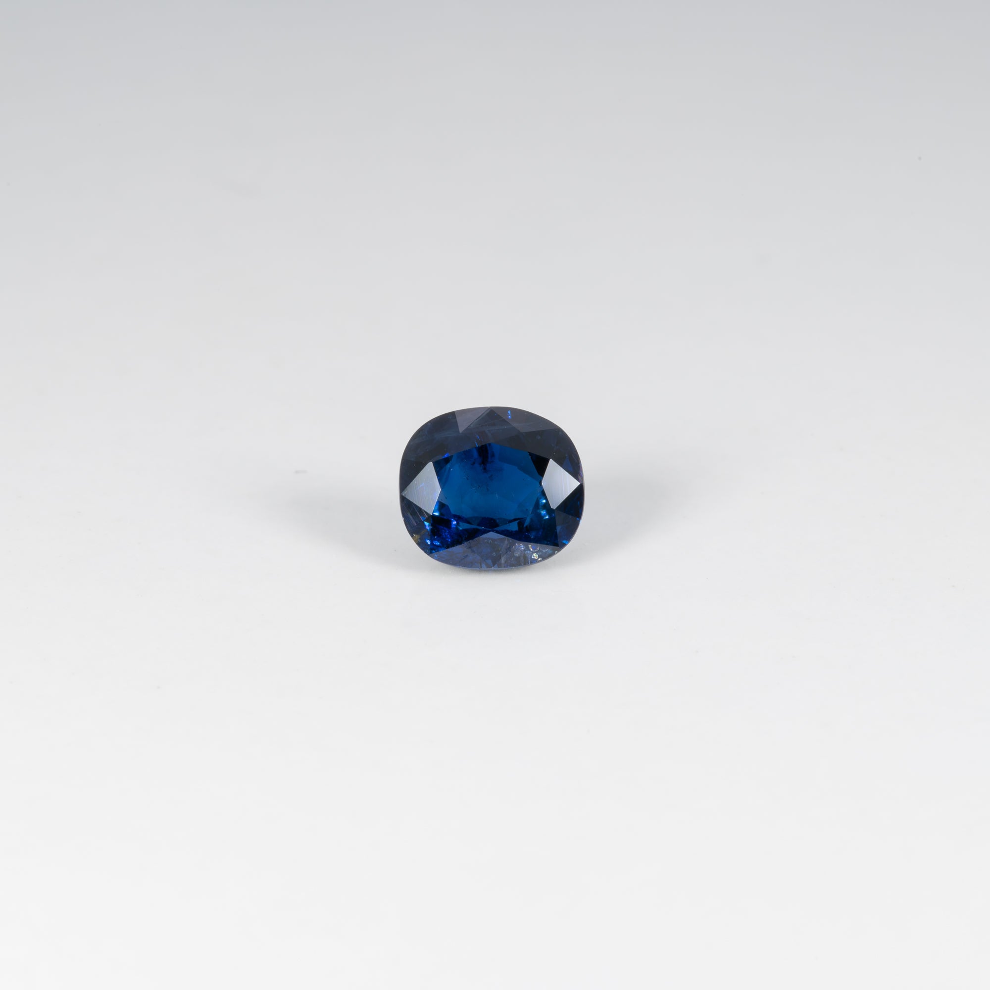 1.54 carat natural blue sapphire, cushion 7x6.2mm loose gemstone