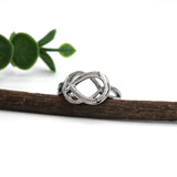 intertwined 14k gold mount ring