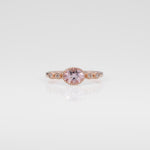 14K rose gold cor de rosa morganite ring